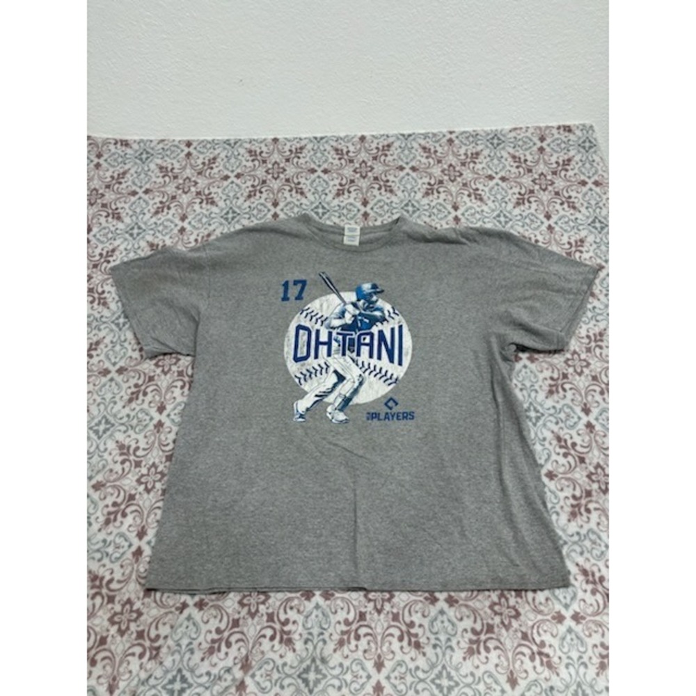 Shohei Ohtani MLB Players 17 Gray Graphic T-Shirt Delta Pro Weight 2XL